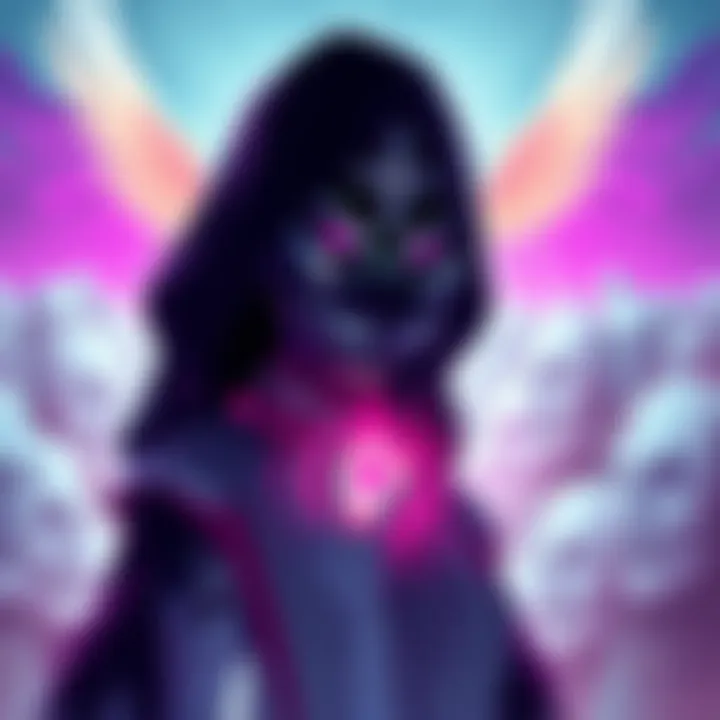 Sombras as a Hagmaxxer Illustration of Sombras, depicted with mystical features and a strong presence, symbolizing their potential confirmation as a hagmaxxer, surrounded by a vibrant community of supporters.