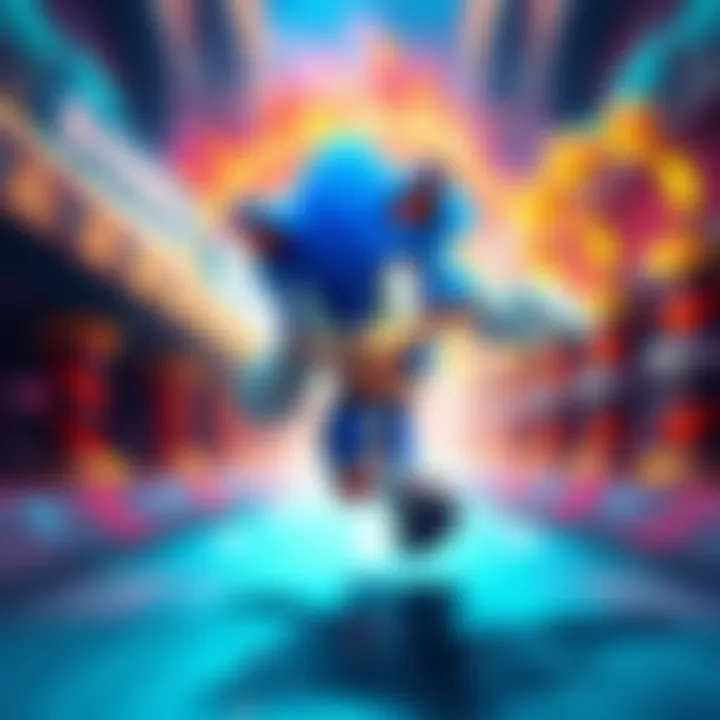 Sonic the Hedgehog running through challenging obstacles in the final zone of the game, showcasing tension and excitement.