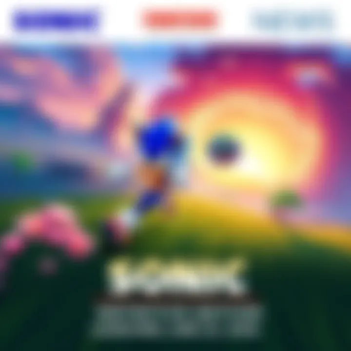 Sonic the Hedgehog running through a vibrant landscape in Sonic Frontiers Definitive Edition