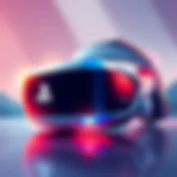 A Sony logo next to a PlayStation VR headset, symbolizing the potential acquisition of Wanderer Studios for PSVR2.