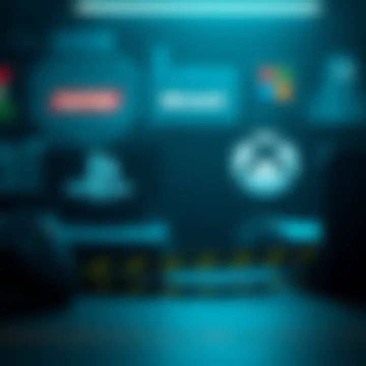 A visual representation of Sony blocking access to its games for Microsoft's Xbox and PC hybrid, featuring logos of both companies in a cautionary setting.