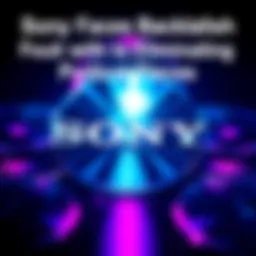 Sony logo displayed with digital discs representing the shift to digital gaming