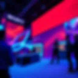 Sony's display at GamesCom 2026 showcasing their discless strategy with industry expert Richard Browne speaking.