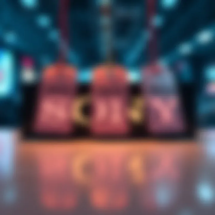 Sony logo with three price tags showing different prices