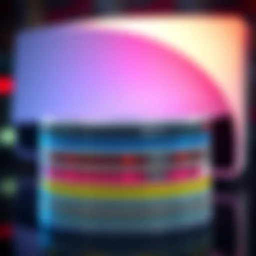 A collection of PlayStation 5 discs stacked together, with a PlayStation 5 console in the background.