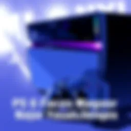 Illustration showing the PS6 console overshadowed by the PS5, highlighting challenges in the gaming market