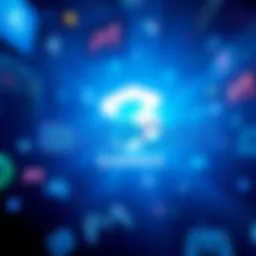 A representation of the closure of Bluepoint Games, featuring the studio logo with a dramatic backdrop of gaming icons, symbolizing the impact on the gaming world.