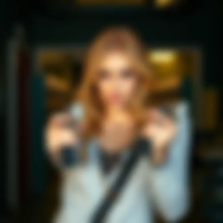 Sophie Turner holds dual pistols in an intense moment from a behind-the-scenes video.