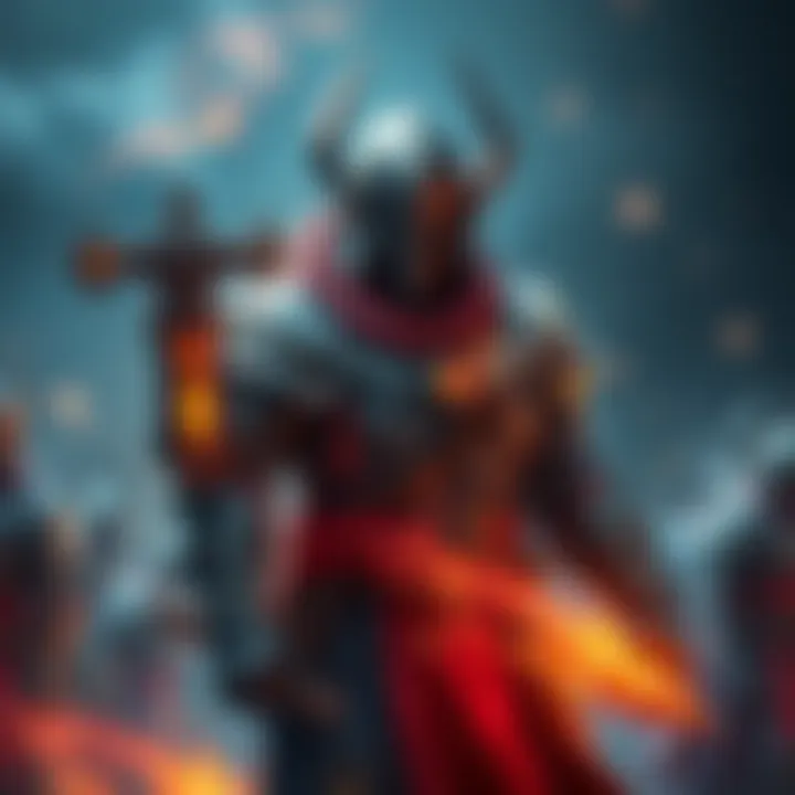 A sorcerer character wearing a combination of armor that enhances magical abilities, standing ready for battle against a boss.