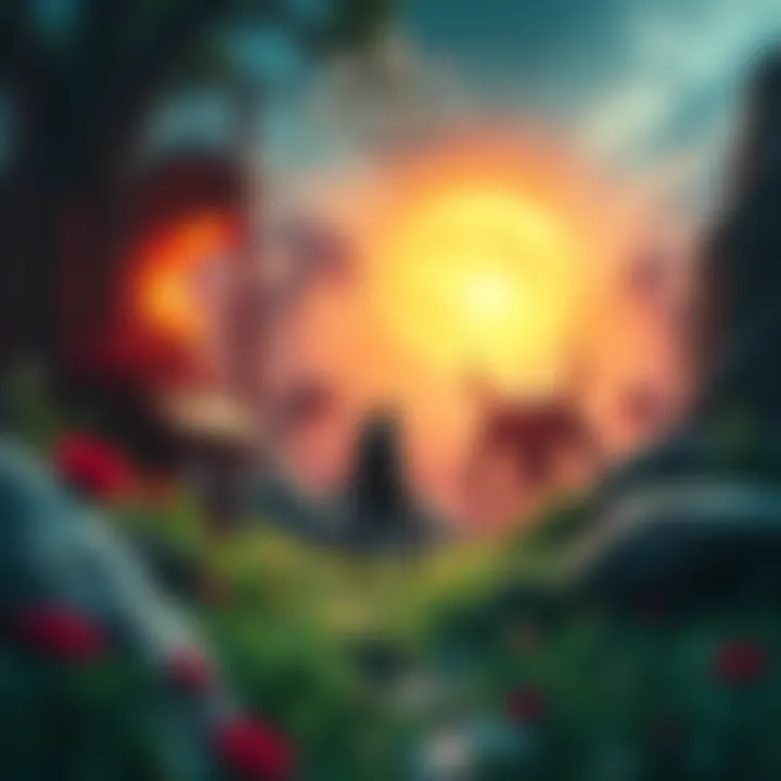 A player character gathers souls in a lush, vibrant environment filled with monsters and treasures in Dawn of Sorrow