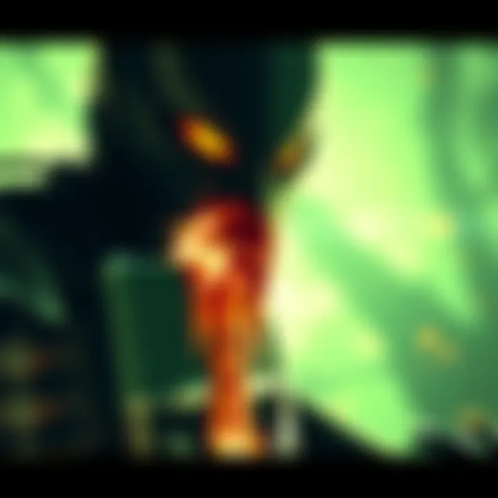 A visual representation of the gameplay glitch in Soul Reaver 1 Remaster, showcasing gameplay disruption with a distorted character image and eerie background effects.