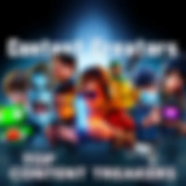 A collage of popular content creators playing soulslike games, showcasing their gaming style and personality.