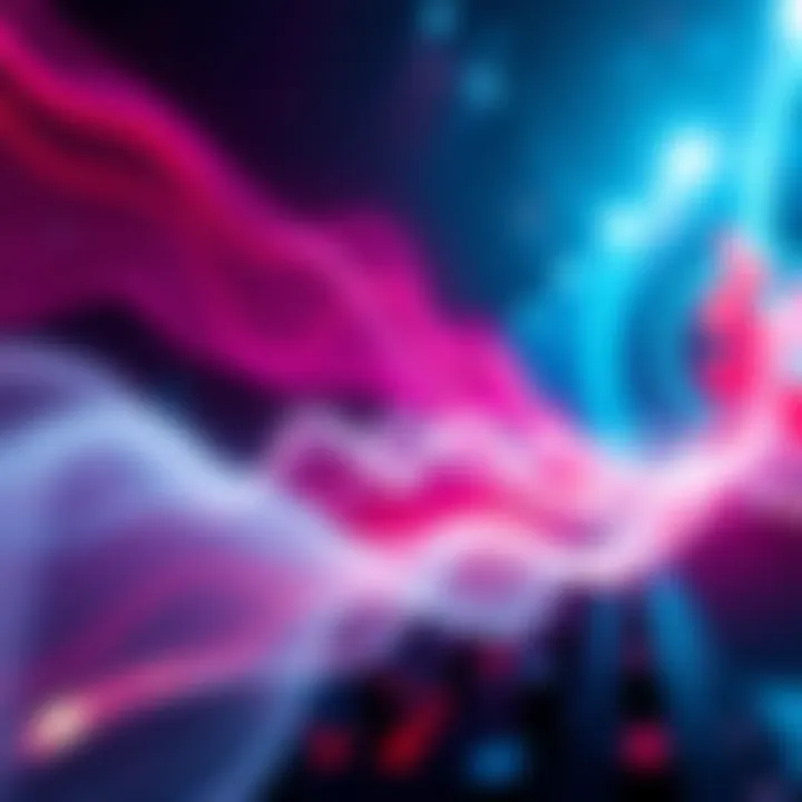 Sound Design Concept for Equinox A visual representation of advanced sound design elements, featuring vibrant sound waves and imagery connected to the gameplay of Equinox, suggesting a rework of the game frame.