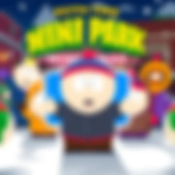 South Park Mini Pass Announcement Colorful graphic featuring characters from South Park with excitement about the new Mini Pass