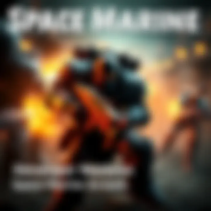 A Space Marine from Warhammer 40,000 battles in a dramatic scene with energy weapons and armor, reflecting excitement for the restored scream in the new trailer.