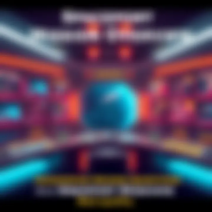 A visual representation of spaceport missions, featuring a control panel with mission icons and space-themed graphics.