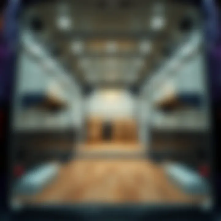 Inside view of a meat van showing ample storage space for transporting goods safely.