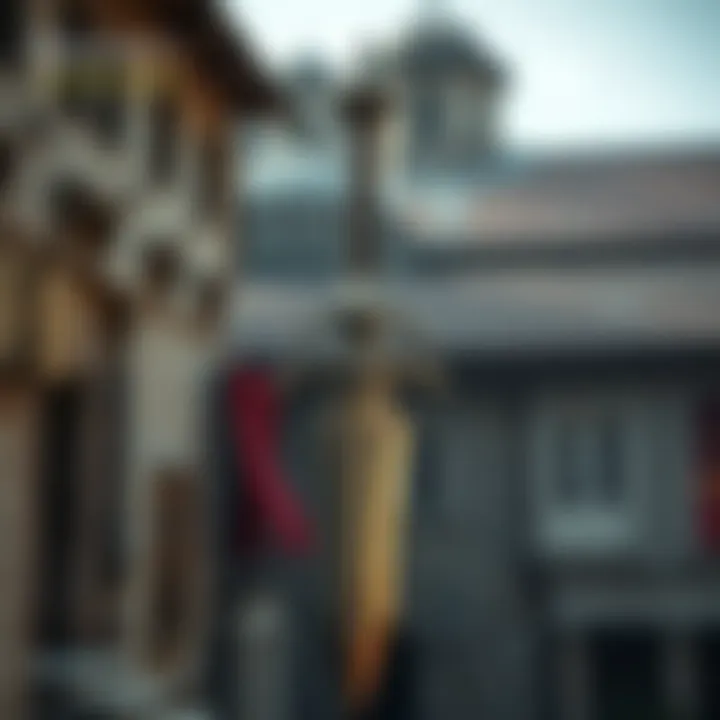 The Spear of Leonidas displayed prominently, with a background hinting at a historical setting reflecting early 1500s architecture.