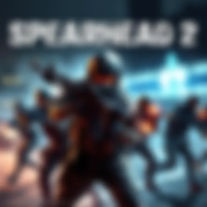The action scene from Spearhead 2 showing characters in combat with weapons and intense visuals, highlighting the excitement of the game.