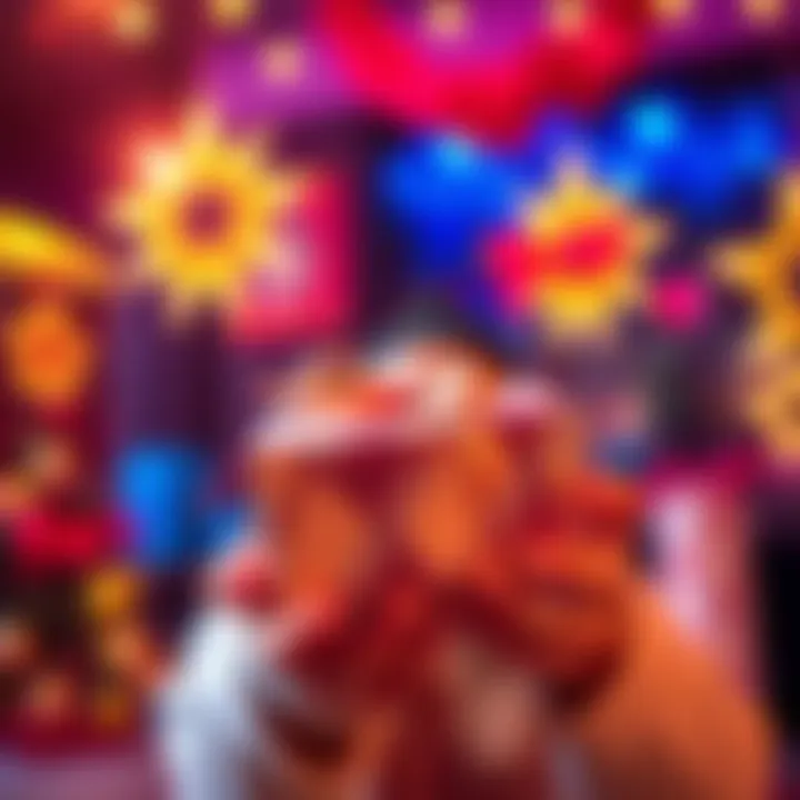 A person joyfully presents a beautifully wrapped gift, symbolizing the excitement of giving and receiving gifts.