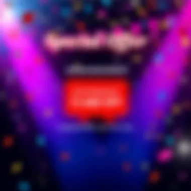 A vibrant graphic showcasing special offer details with confetti and celebration elements.