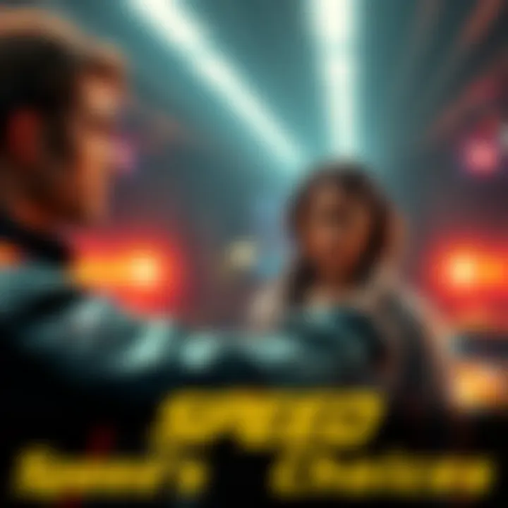 Speed is shown making critical decisions in a dramatic scene, influencing the storyline in Season One, Episode One.