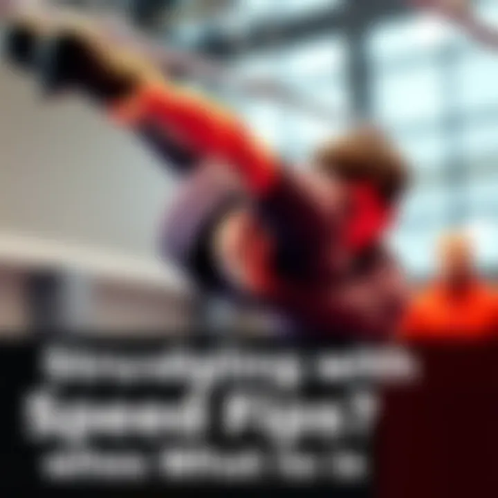 Learner attempting a speed flip with a focused expression