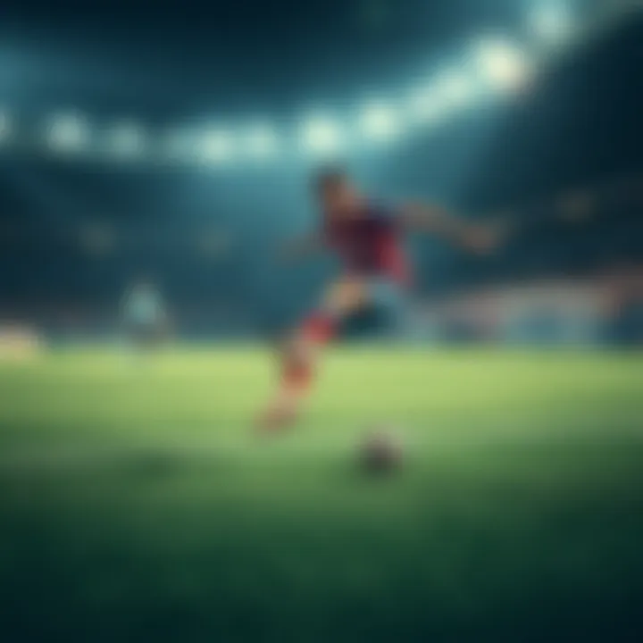 Soccer player executing the Speed Flip move on the field