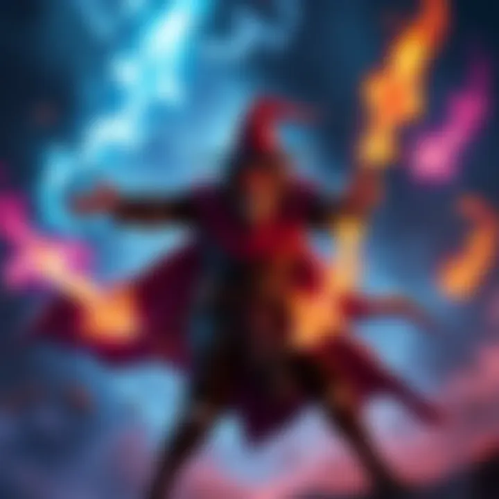 A wizard casting Levioso, Depulso, and Descendo spells at an Ashwinder, showcasing teamwork and precision.