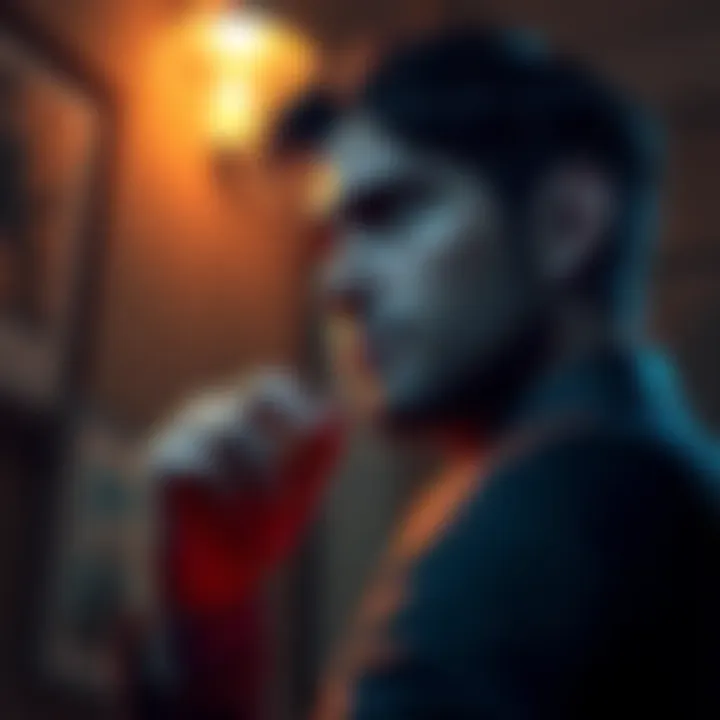 A thoughtful character representing Spencer, deep in thought, contemplating his choices related to Elpis in the Resident Evil universe.