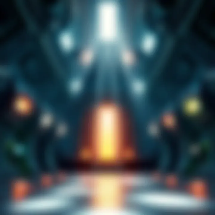 A futuristic underground facility with bright lights and advanced technology, showcasing protective measures against alien threats, while sunlight streams in from above.