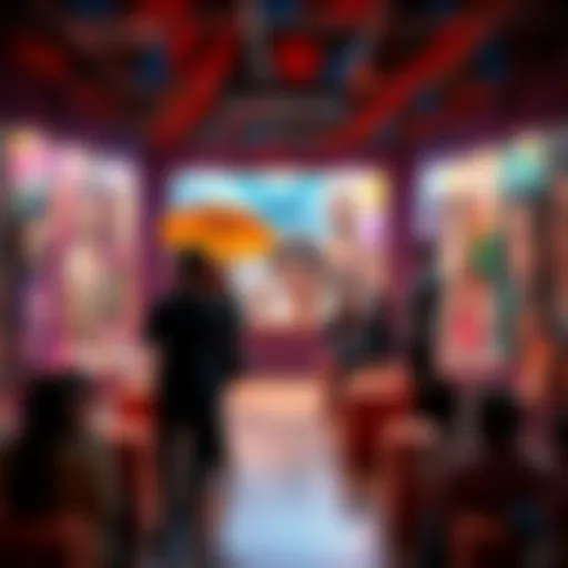 A vibrant display of various Spice-themed artworks showcasing different styles and emotions, with fans interacting in a community setting.