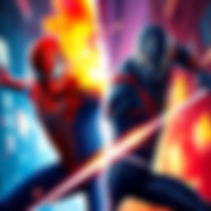 Spider-Man Brand New Day Card A visual comparison of Spider-Man Brand New Day card and Nightcrawler card with action poses