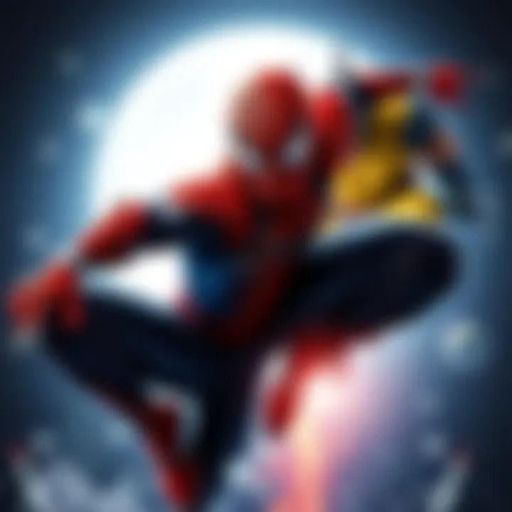 Covers of Spider-Man 2 and Wolverine games showcasing their main characters in action poses
