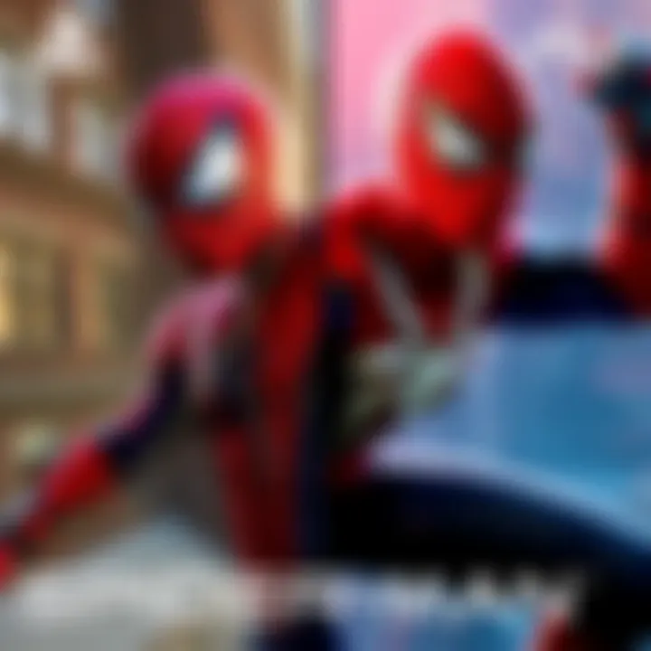 A side-by-side comparison of Spider-Man Remastered on PS5 and the original PS4 version, showcasing graphics and gameplay differences.