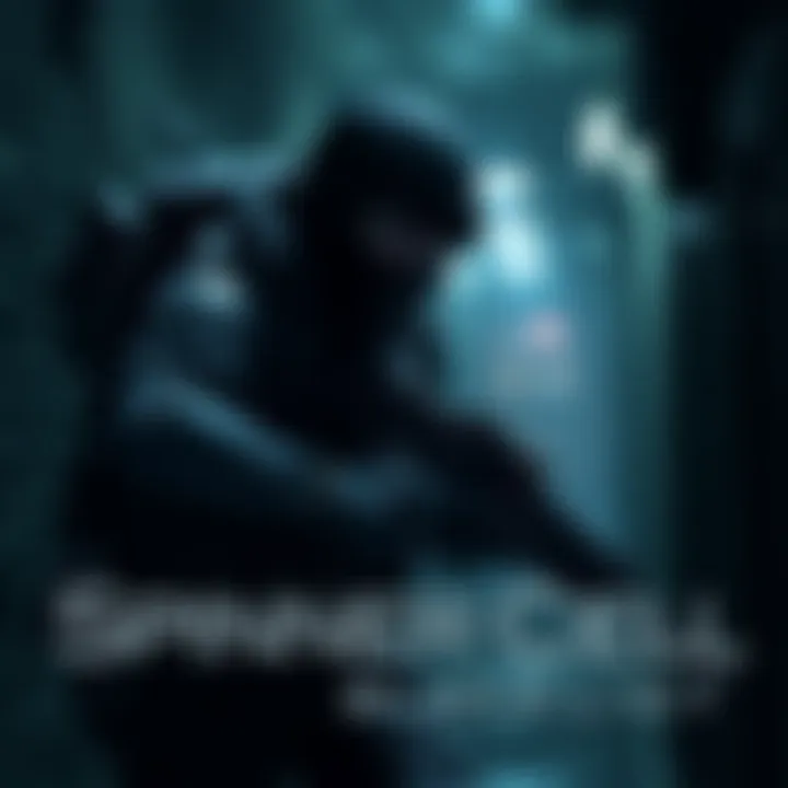 Splinter Cell Blacklist Gameplay A character in tactical gear stealthily navigating a dark environment in Splinter Cell Blacklist, with a focus on action and strategy.