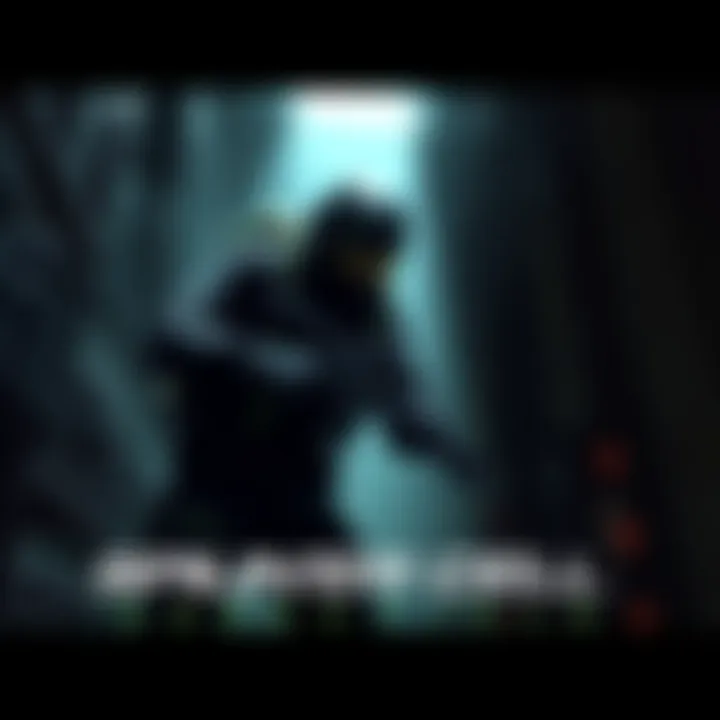 Stealth Action in Splinter Cell Essentials A character in tactical gear sneaking through a shadowy environment in Splinter Cell Essentials, showcasing stealth gameplay and intense action.