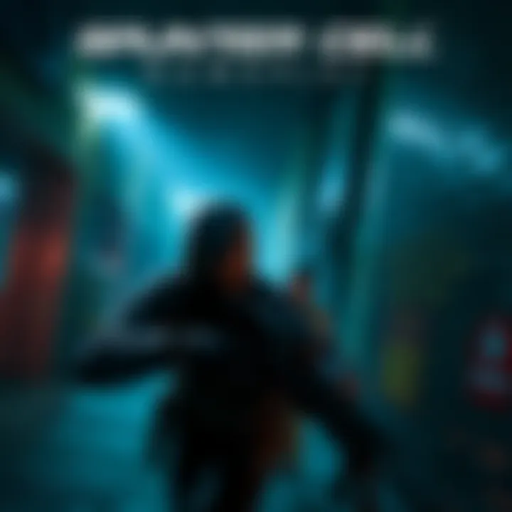 A player stealthily moving through a dark environment in Splinter Cell, showing intense concentration without using the HUD or radar.