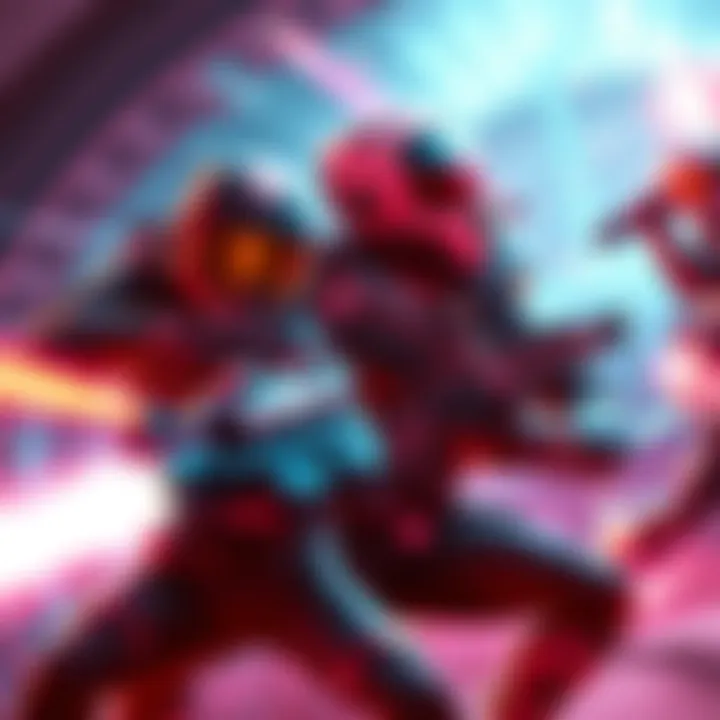Splitgate 2 gameplay scene Players engaged in intense action during a Battle Royale match in Splitgate 2