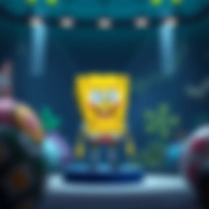 A character resembling SpongeBob's sidekick with minimal customization options, looking static and lacking engaging features, in a bright cartoon style.