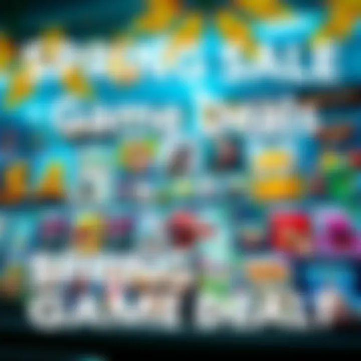 A vibrant display of game covers with discounts, featuring Oddworld titles highlighted for sale