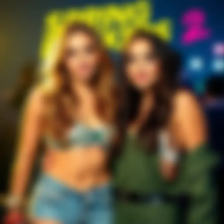 Bella Thorne and Grace Van Dien posing together for Spring Breakers 2 announcement