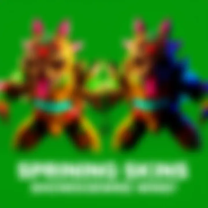 Side-by-side view of two different Springtrap skins, showcasing their unique designs and colors.