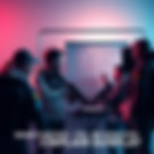 A group of team members reviewing gunplay tactics on a whiteboard, highlighting challenges and ideas