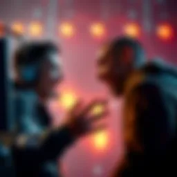 StableRonaldo and Myth arguing passionately during a livestream about viewer botting accusations, with both displaying strong emotions.
