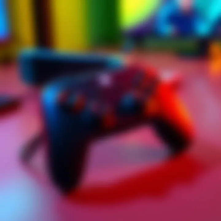 A Google Stadia controller connected to a Nintendo Switch 2, showing buttons in use while gaming.