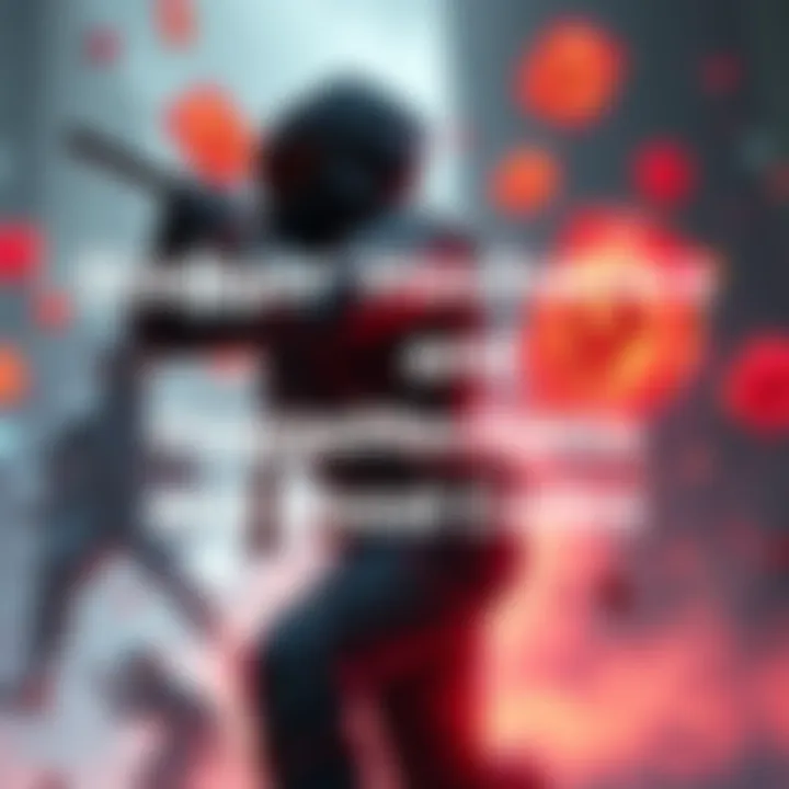 Stagger Mechanics and Blood Codes An action scene showing a character using a weapon against a staggered enemy, with floating symbols representing Blood Codes around them.