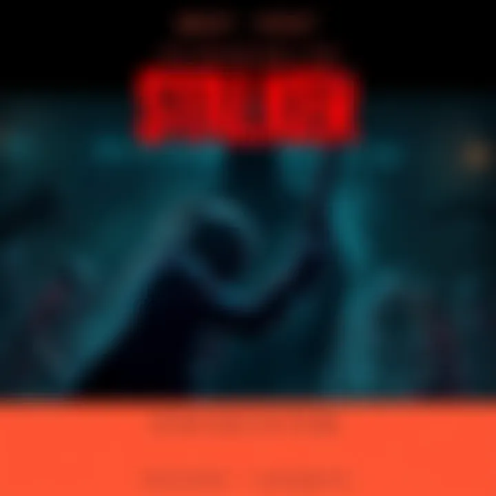 A tense moment as a character confronts the stalking figure, showcasing their fierce battle stance in a shadowy environment.