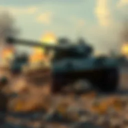 Stalwart tanks like Rein and Ram on a battlefield, showing their new vulnerability after losing headshot reduction.