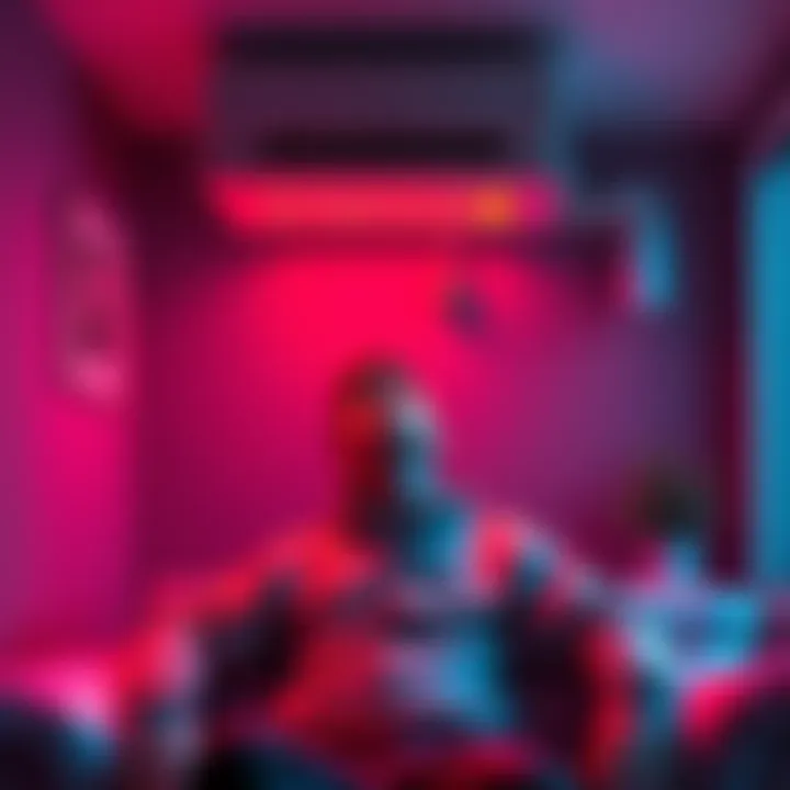 A person feeling uncomfortable in a room with a standard cooling system, highlighting its effects on health and comfort.